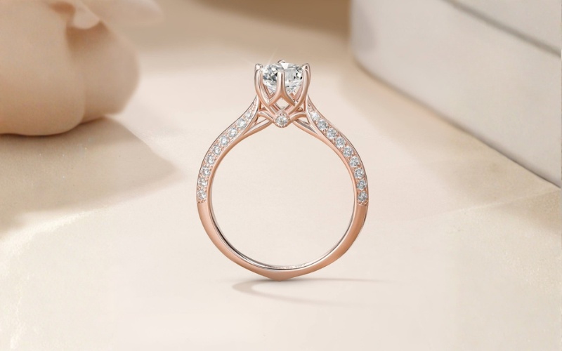 Vỏ nhẫn kim cương giúp giữ đá và tôn vẻ đẹp viên chủ
