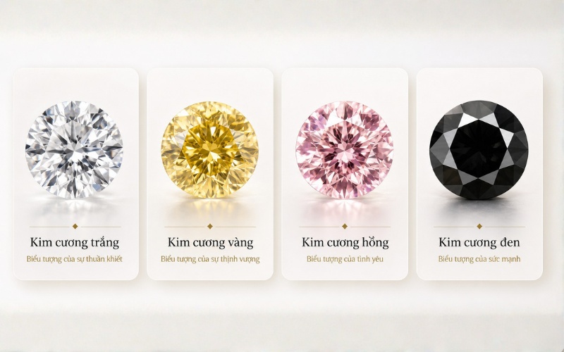 Ý nghĩa của kim cương theo màu sắc