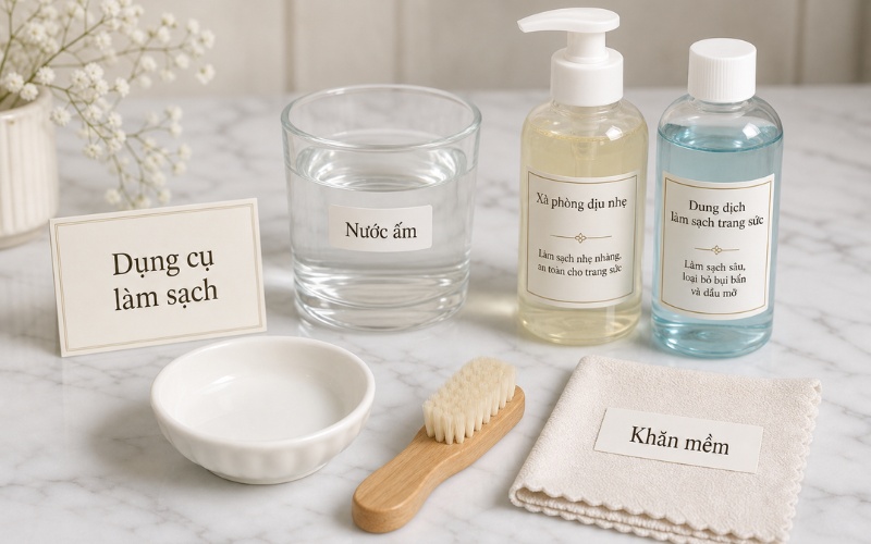 Dụng cụ cách làm sáng vàng trắng an toàn tại nhà