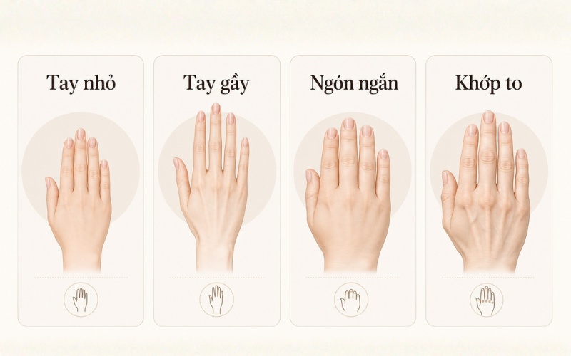 Bạn chỉ cần xác định đặc điểm chiếm ưu thế nhất của bàn tay