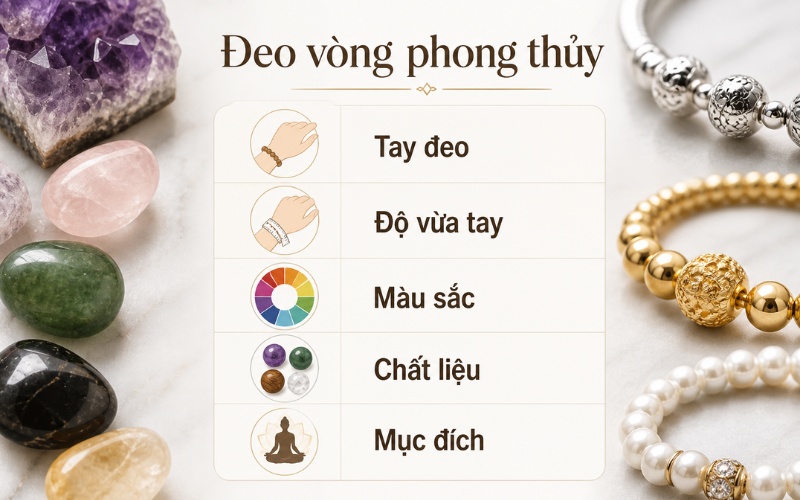 Các yếu tố cần lưu ý khi đeo vòng tay