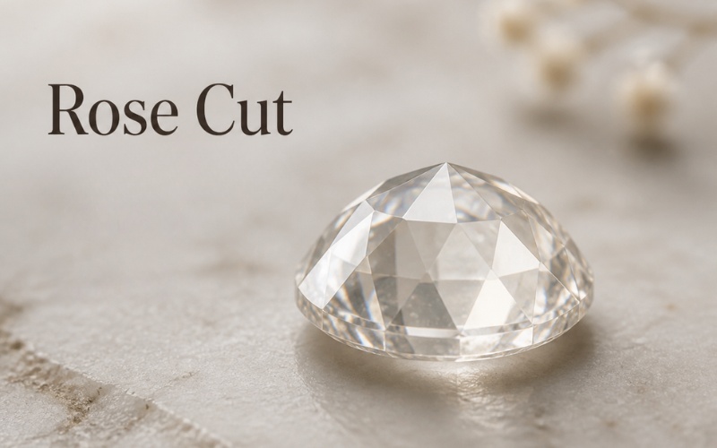 Viên kim cương Rose Cut với đáy phẳng và đỉnh vòm
