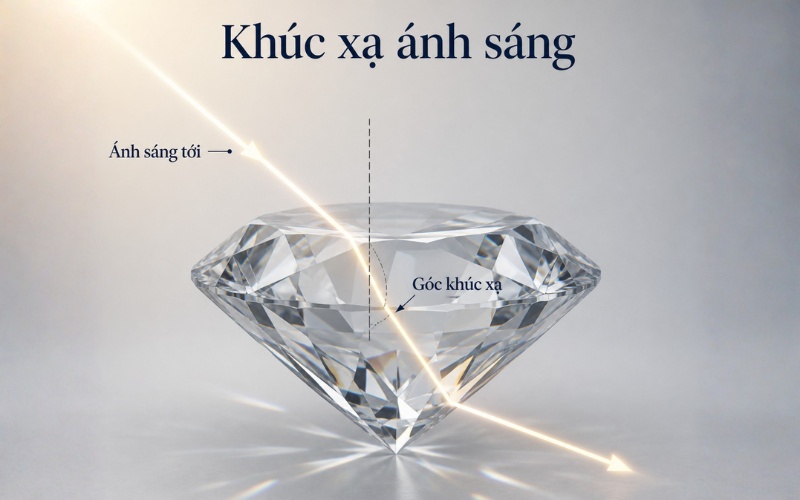 Khả năng khúc xạ ánh sáng của kim cương
