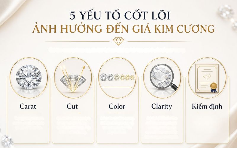 Sự chênh lệch đáng kể về giá bán giữa các cửa hàng cho cùng một viên kim cương 7ly2 thường xuất phát từ nhiều yếu tố