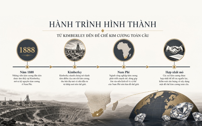 Lịch sử hình thành tập đoàn De Beers tại Nam Phi