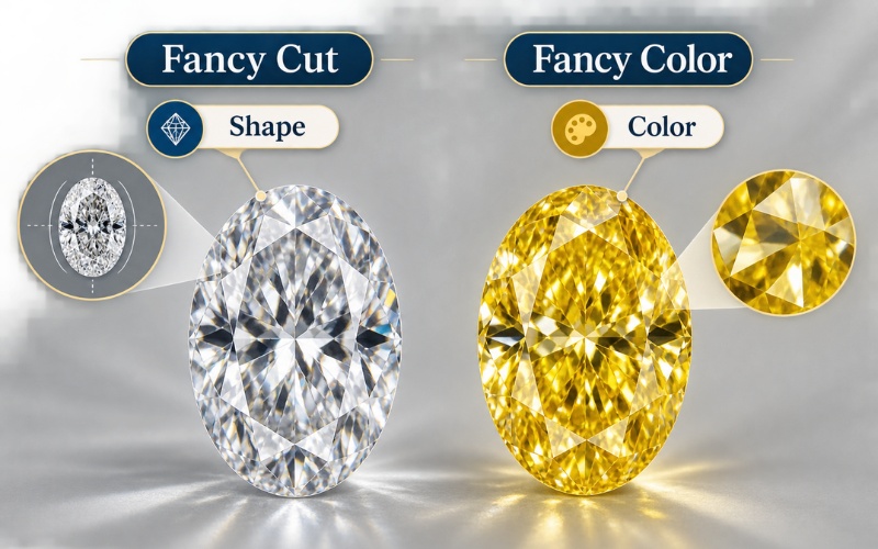 Phân biệt Fancy Cut và Fancy Color của kim cương