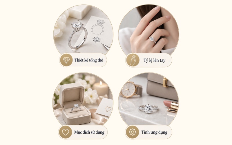 4 tiêu chí đánh giá nhẫn kim cương hoàn hảo