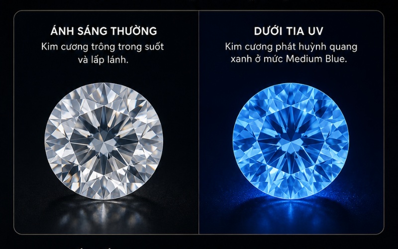 Medium Blue là một đặc tính quang học của kim cương