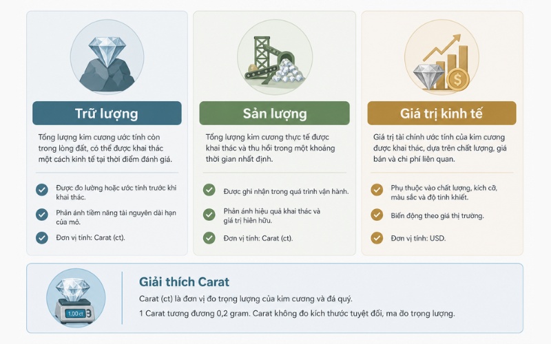 Tiêu chí xếp hạng mỏ kim cương lớn nhất thế giới