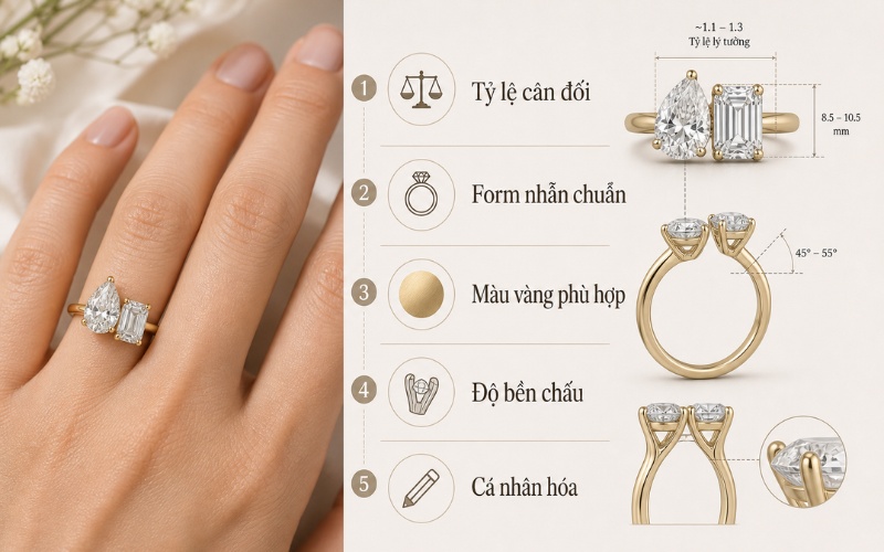 Cách chọn nhẫn cầu hôn Toi et Moi hiệu quả