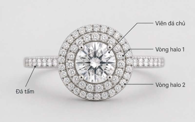 Sơ đồ cấu trúc nhẫn Double Halo