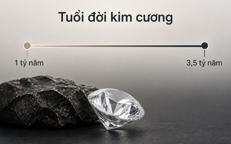 Thời gian hình thành kim cương hàng tỷ năm
