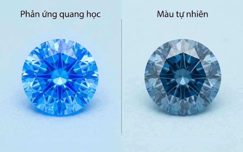 So sánh Strong Blue và kim cương xanh tự nhiên