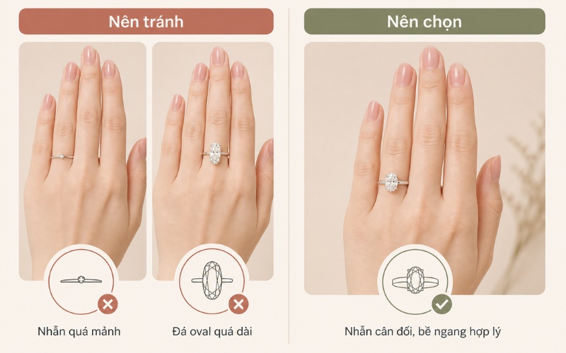 Các kiểu nhẫn không phù hợp với tay gầy