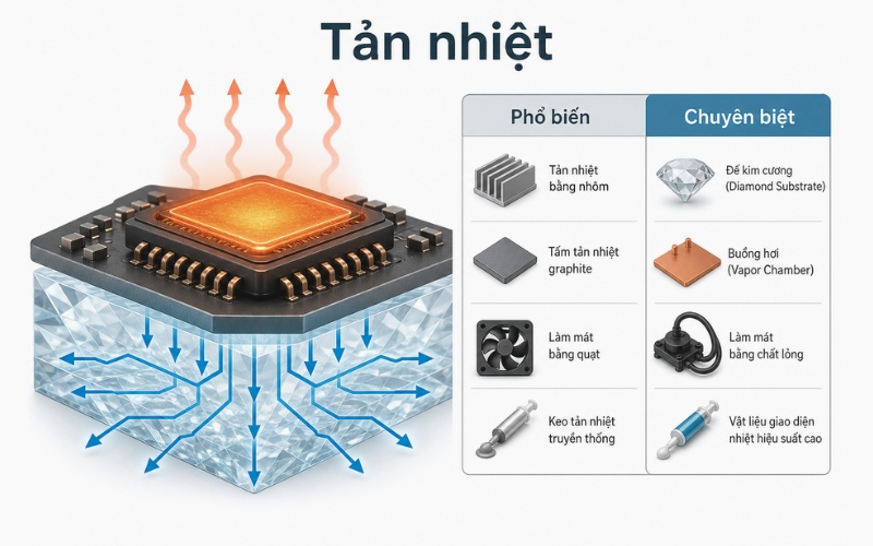 Ứng dụng của kim cương trong tản nhiệt