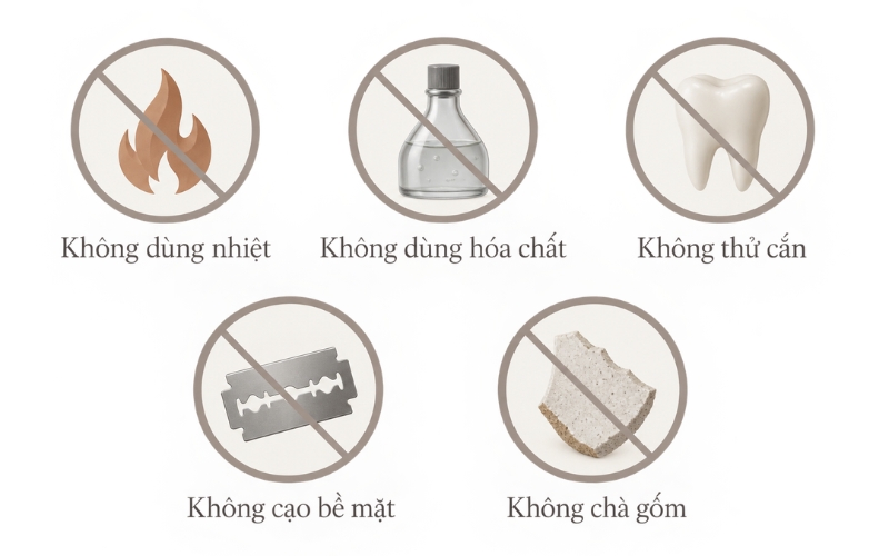 Những cách không nên dùng để thử vàng trắng