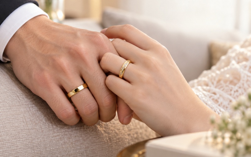 Nhẫn cưới vàng lưu giữ dấu mốc tình cảm trong hôn nhân