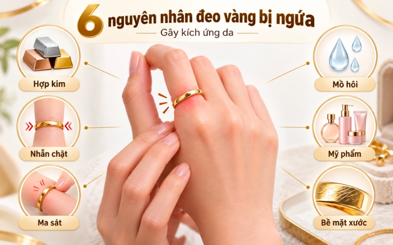 Nguyên nhân đeo vàng bị ngứa và kích ứng da