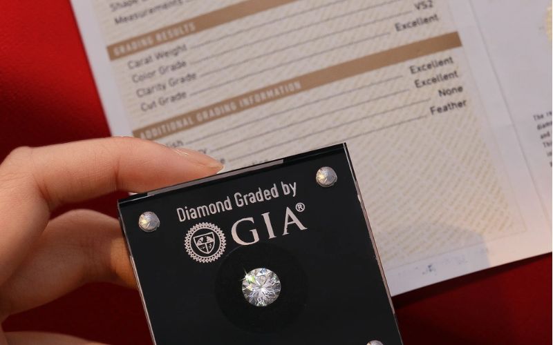 Giấy kiểm định từ GIA vô cùng uy tín