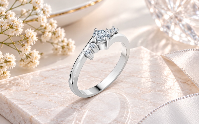 Nhẫn kim cương R83 thiết kế tối giản và thanh lịch