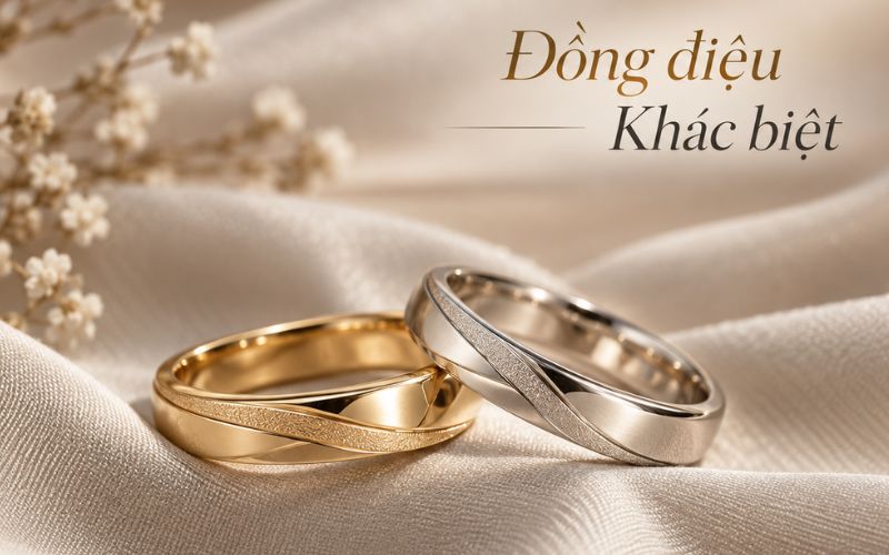 Thiết kế hai màu (two-tone) là giải pháp dung hòa hiệu quả khi kết hợp cả phụ kiện tông sáng lẫn tông ấm
