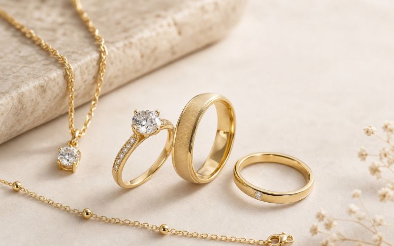Vàng 14K vẫn bán được tại tiệm vàng, cửa hàng trang sức hoặc nơi bán ban đầu nếu có chính sách thu đổi