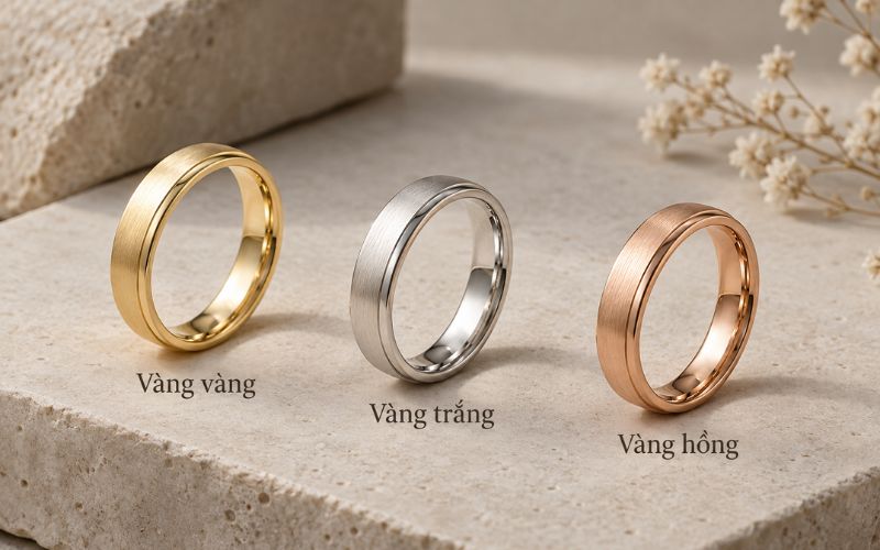 Ba màu sắc phổ biến trên nhẫn